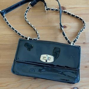 Vinyl black purse
